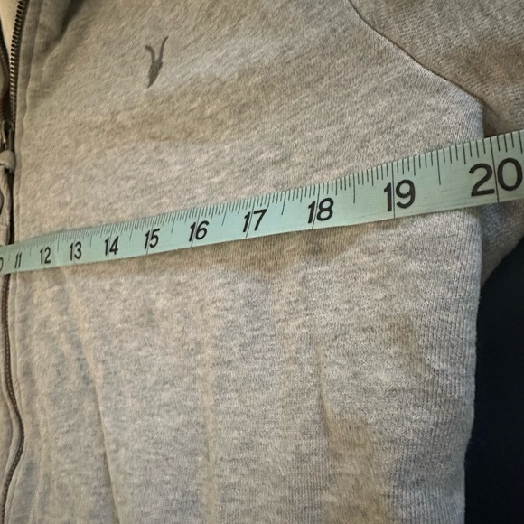 All Saints Raven Gray Zip Up Ramskull Hoodie - Picture 11 of 11